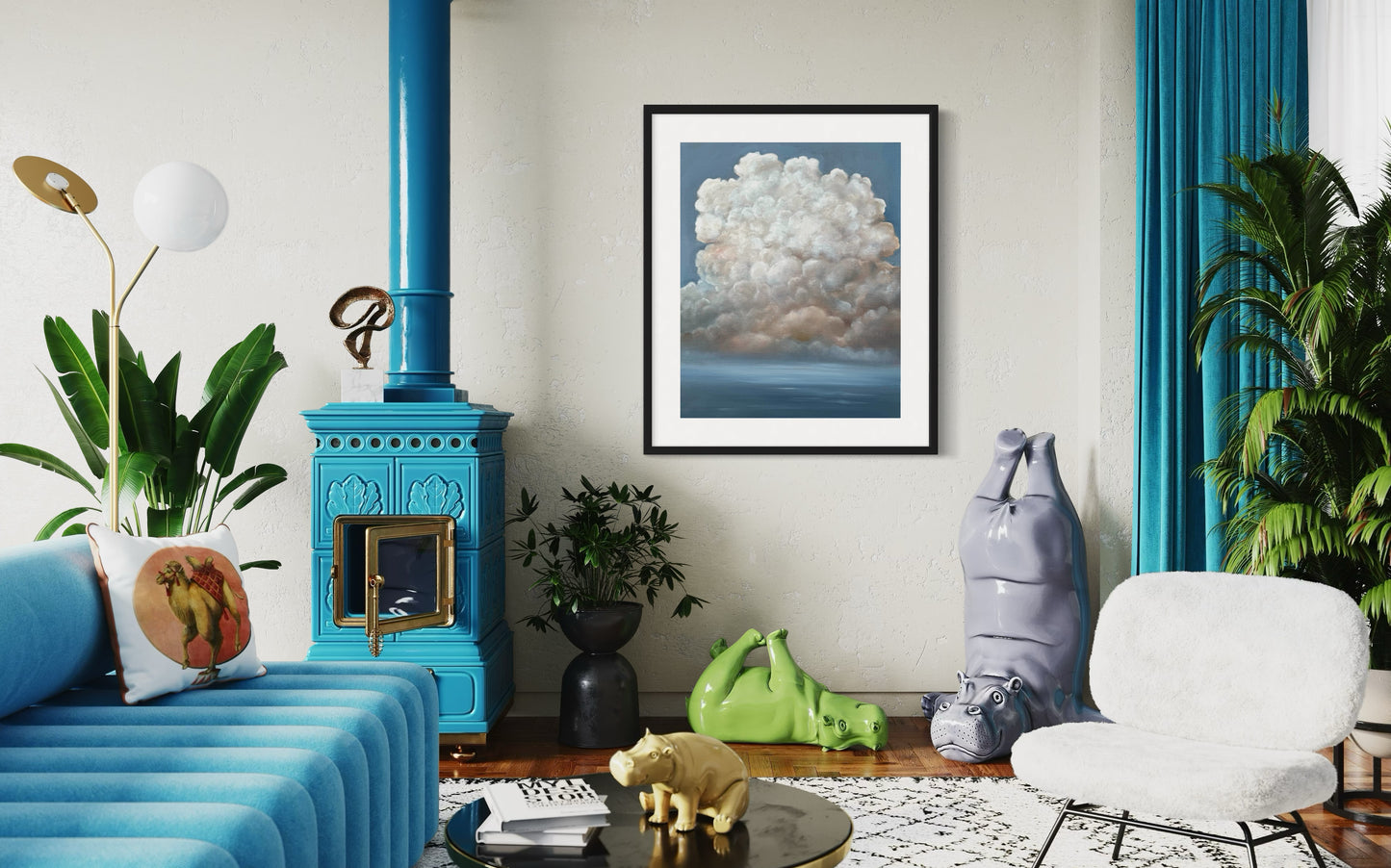 Cloud Bursting innrammet og montert trykk