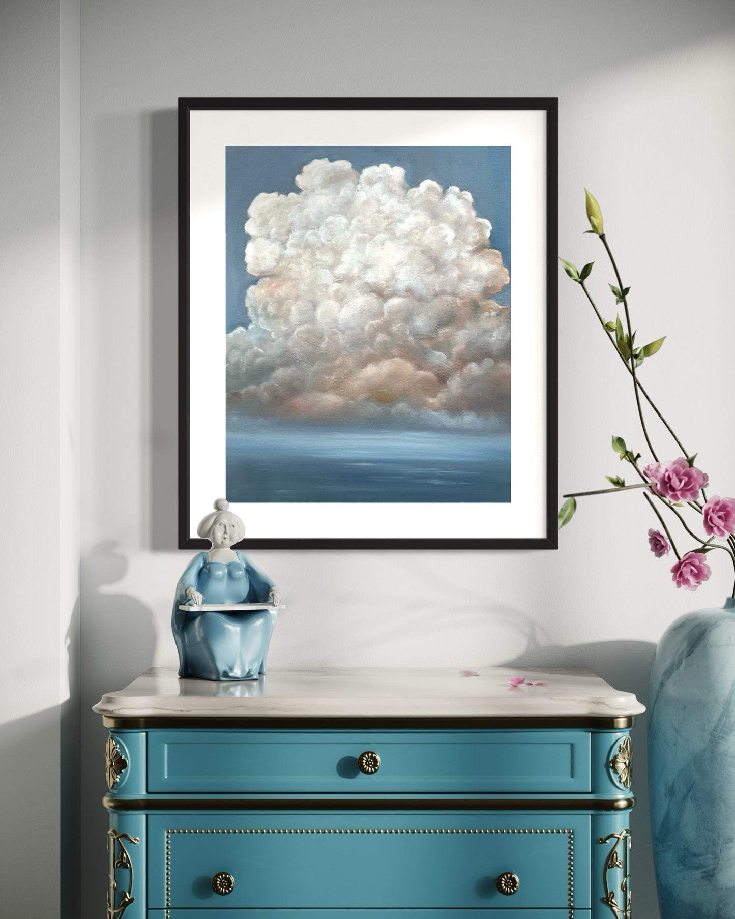 Cloud Bursting innrammet og montert trykk