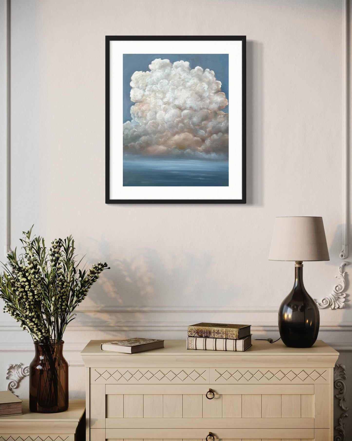 Cloud Bursting innrammet og montert trykk