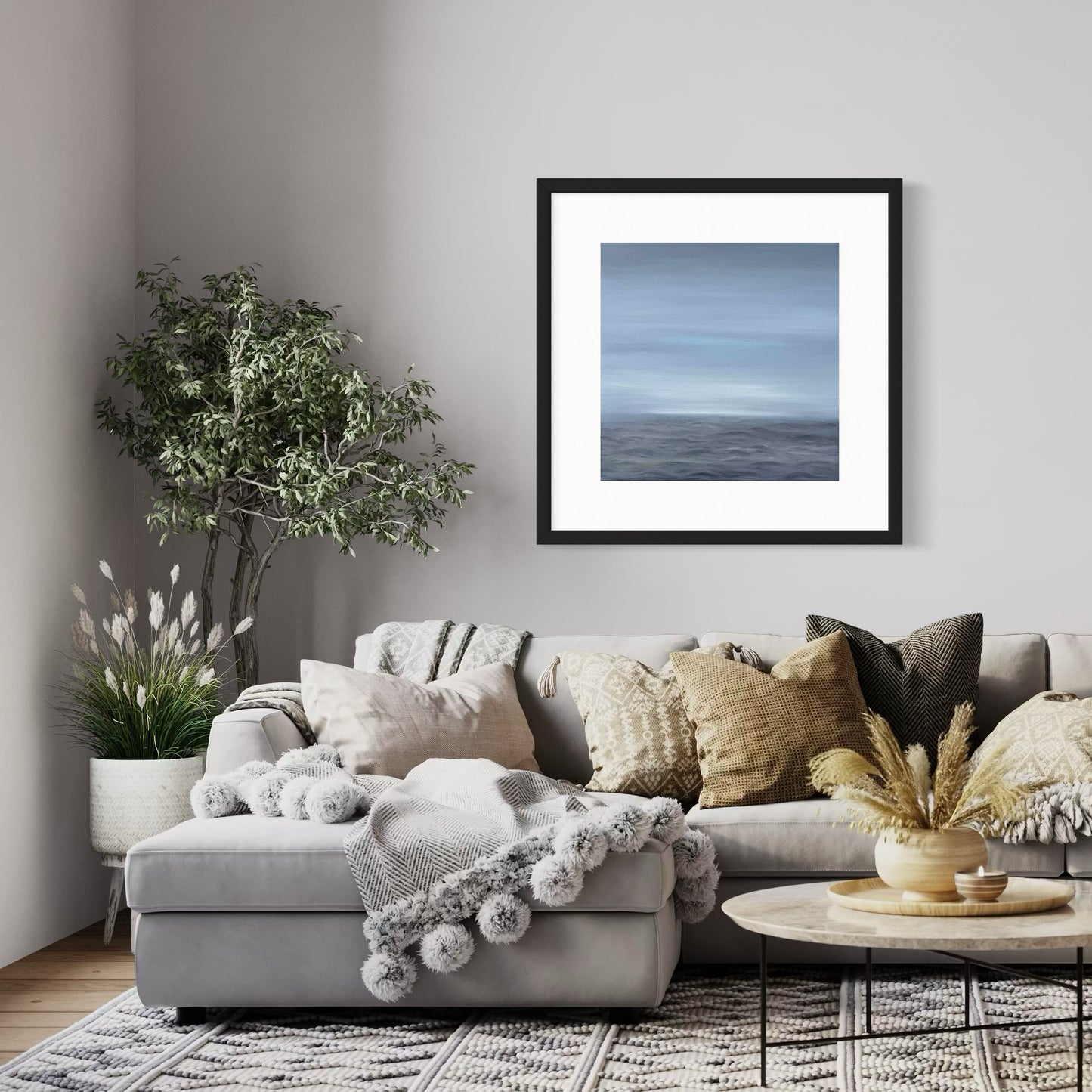 Silent Grey Framed & Mounted Print